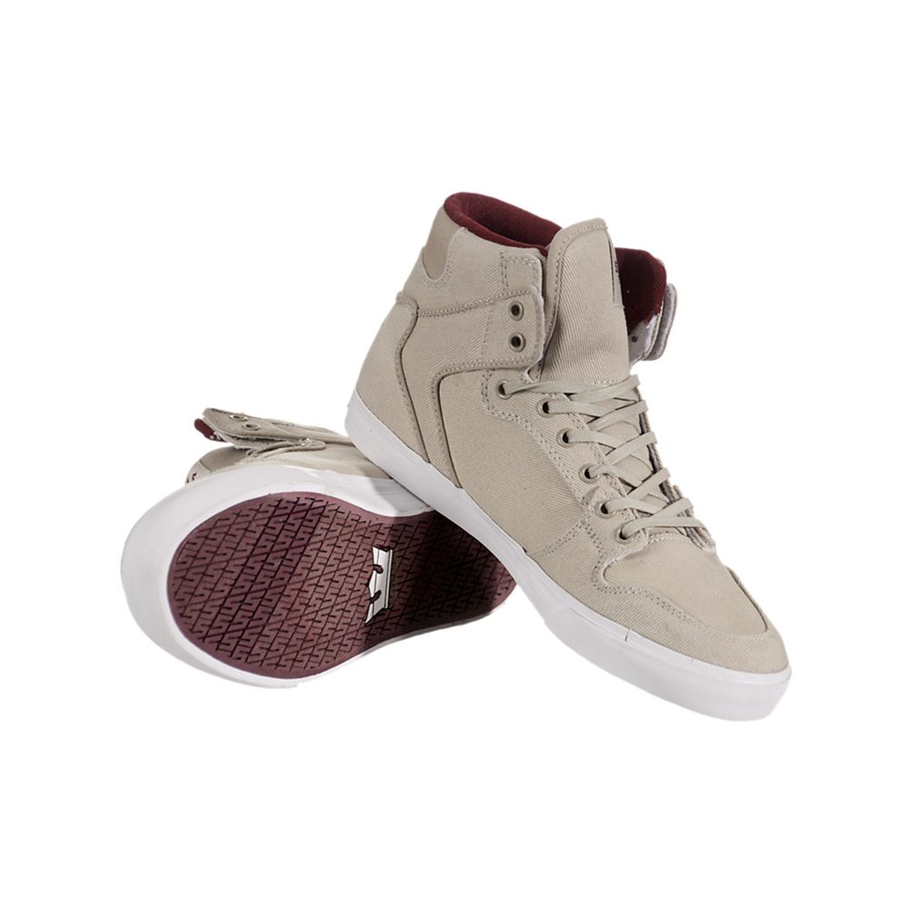 Baskets Montantes Supra Vaider Kaki Khaki Twill Homme | SBO-00659300